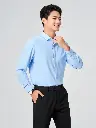 Áo Sơ Mi Nam Business Knit Phối Nép Giấu Cúc 