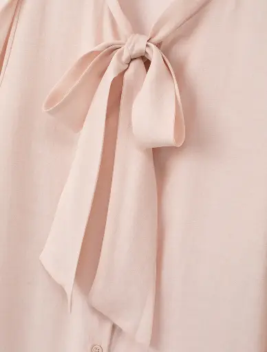 Áo kiểu nữ dài tay buộc nơ 