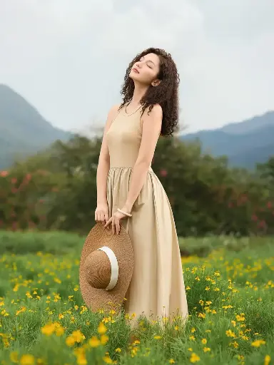 Váy Maxi Đan Hỗn Hợp 