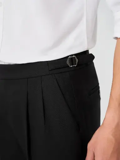 Quần Dài Âu Nam Khóa Cài Sườn Có Ly 