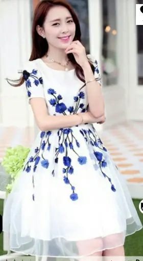 Royal Flowers Dress