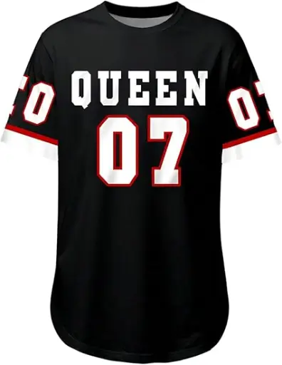 [WSP000684] Women's Plus Size Letter Graphic Jersey Shirts