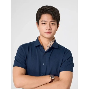 Áo Sơ Mi Nam Cộc Tay Business Không Đường May 
